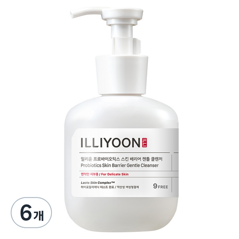 일리윤 프로바이오틱스 스킨 배리어 젠틀 클렌저 여성청결제, 300ml, 6개