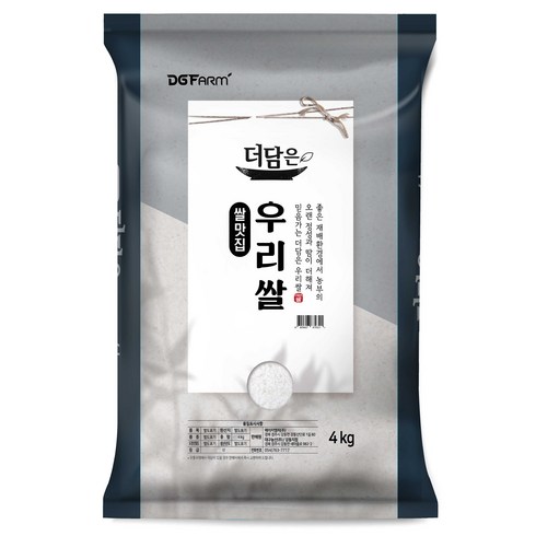 대구농산 더담은 우리쌀, 4kg(상등급), 1개