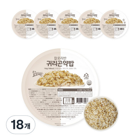 칼로리반 귀리곤약밥, 150g, 18개