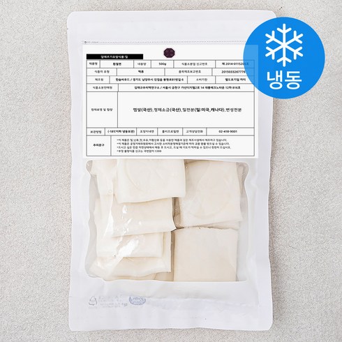김재규우리떡연구소 굳지않는 흰절편 (냉동), 500g, 1개