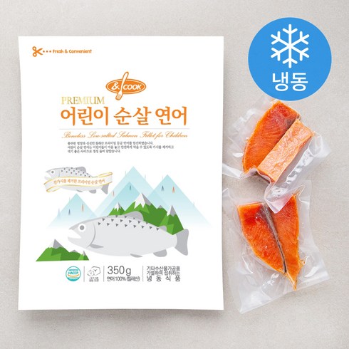 앤쿡 - 앤쿡 어린이 순살 연어 (냉동), 350g, 1개