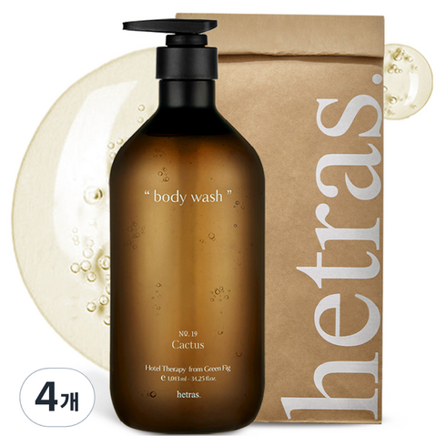 헤트라스 호텔 테라피 대용량 바디워시 선인장, 1013ml, 4개