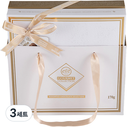 엘리트 고메 어쏘티드 셀렉션 초콜렛 세트 화이트, 초콜릿 4종, 3세트