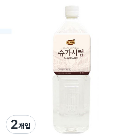 설탕시럽 - 푸드웰 슈가시럽, 1.5L, 2개