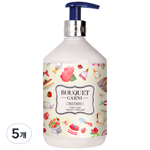 부케가르니 바디로션 로즈가든, 520ml, 5개