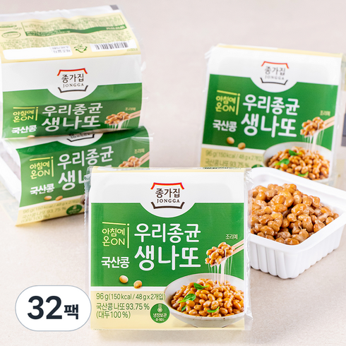 종가집 우리종균 국산콩 생나또, 48g, 32팩