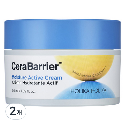 홀리카홀리카 세라베리어 모이스처 액티브 크림, 2개, 50ml
