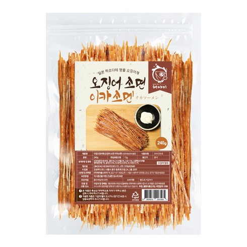 오징어소면 - 해야미 오징어 소면, 240g, 1개