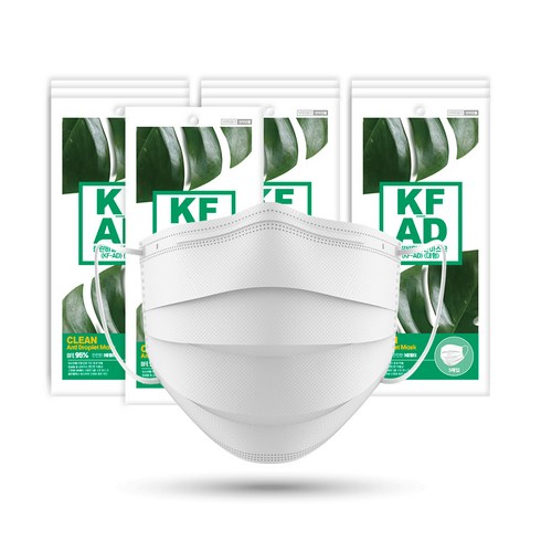 아클린마스크 - 클린 비말차단 마스크 대형 KF-AD, 5개입, 10개, 화이트