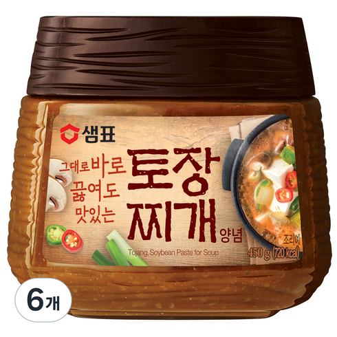 샘표 토장 찌개양념, 450g, 6개