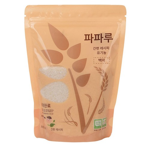 베베모메 - 파파루 간편레시피 유기농쌀 백미 굵은입자 400g, 1개