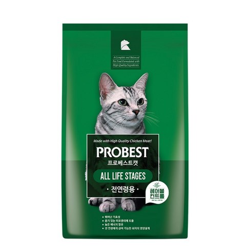 프로베스트 캣 그린 전연령 고양이 헤어볼사료, 7.5kg, 1개, 0 Hairball Control(헤어볼 컨트롤)