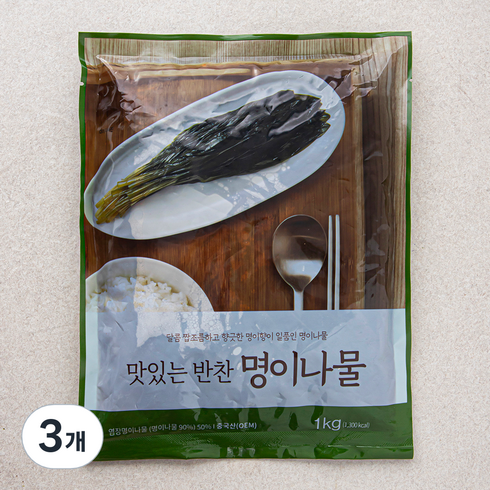 업소용명이나물 - 맛있는 반찬 명이나물, 1kg, 3개