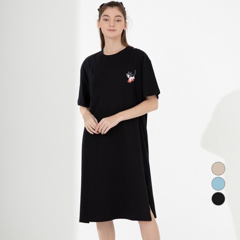 2023년 가성비 최고 면원피스 - ELLE GIRL 여성 저지 프린트 반팔 원피스