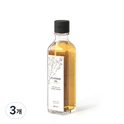 아마씨유냉압착 - 꼬손 참 좋은 아마씨유 오일, 180ml, 3개