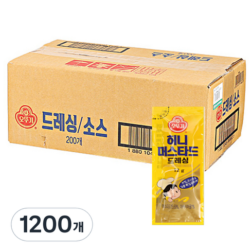 1200 12박스  - 오뚜기 허니머스타드, 12g, 1200개