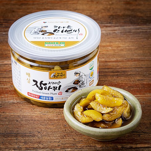 매실장아찌 - 피아골미선씨 아삭아삭 새콤달콤 매실장아찌, 500g, 1개