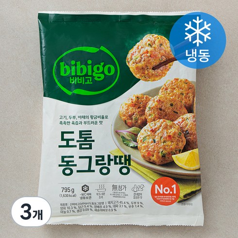 비비고동그랑땡 - 비비고 도톰 동그랑땡 (냉동), 795g, 3개