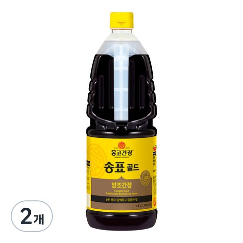 송표몽고간장 - 몽고간장 송표골드 양조간장, 1.8L, 2개