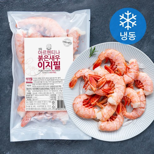 바다몰 자연산 아르헨티나 붉은새우 이지필 (냉동), 300g(특대), 1봉