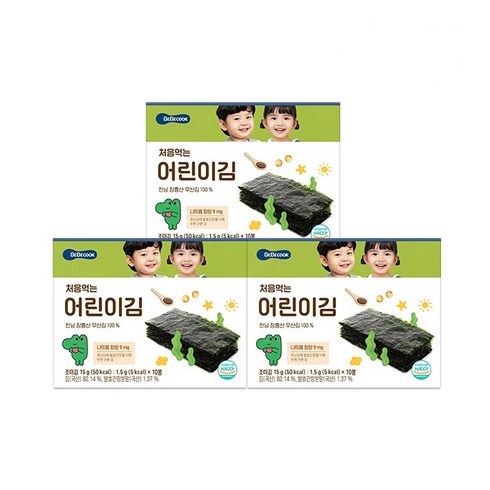 베베쿡 처음 먹는 어린이김, 오리지널, 30개