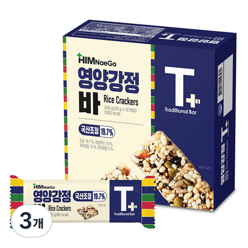 힘내고 영양 강정바 12p, 240g, 3개