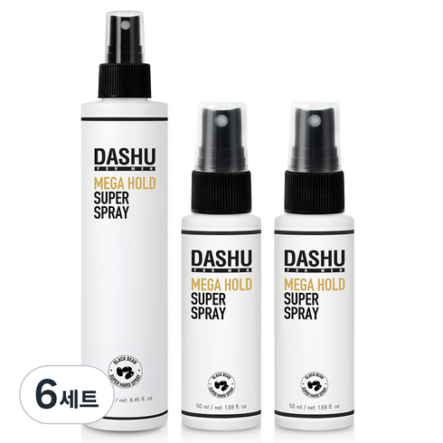다슈 포 맨 프리미엄 메가 홀드 슈퍼 스프레이 250ml + 50ml 2p, 6세트