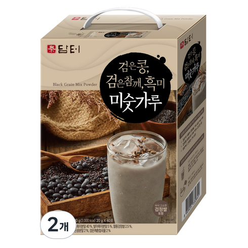 검은콩미숫가루 - 담터 검은콩 검은참깨 흑미 미숫가루, 800g, 2개