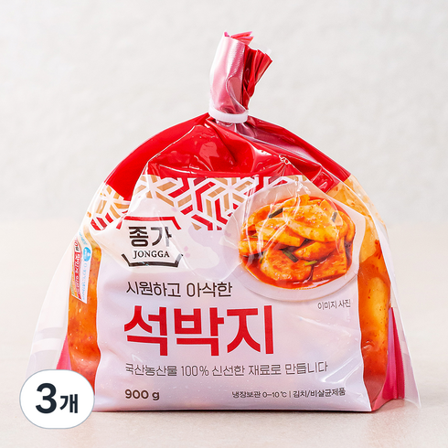 종가집석박지 - 대상 종가 석박지, 3개, 900g