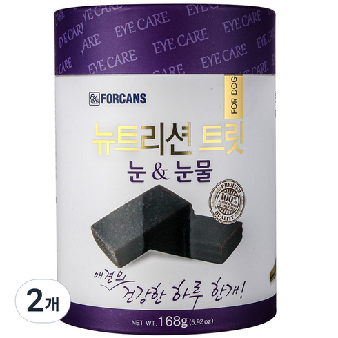 2023년 가성비 최고 강아지눈물영양제 - 포켄스 강아지 영양제 뉴트리션 트릿, 눈&눈물, 2개, 눈물 개선/눈건강