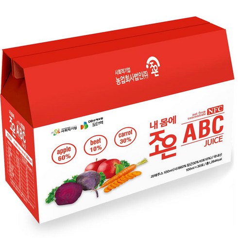 2023년 가성비 최고 abc쥬스 - 조은 내 몸에 조은 ABC 과채주스, 3000ml, 1개