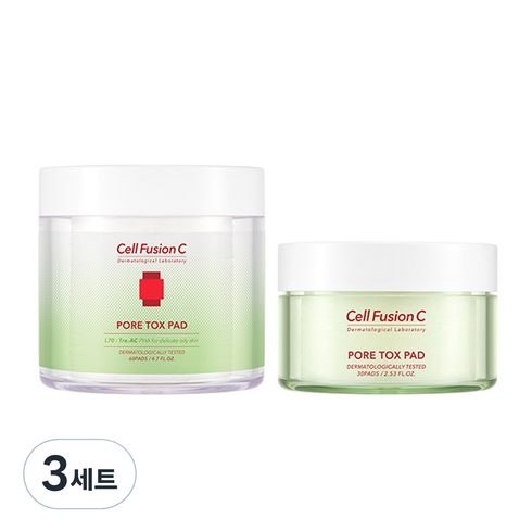 셀퓨전씨 트리악 모공 톡스 패드 60p + 30p 세트, 3세트