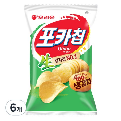 오리온 포카칩 어니언맛, 137g, 6개