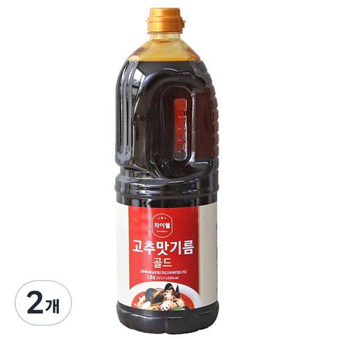 차이웰 고추맛기름 골드, 1.8L, 2개