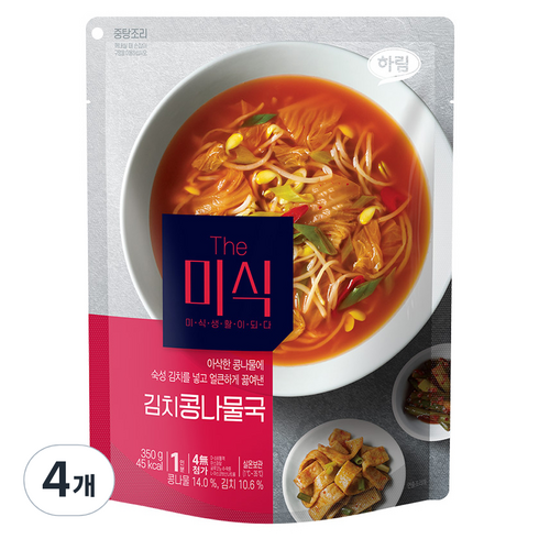 더미식 김치콩나물국, 350g, 4개