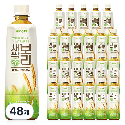 새싹보리간장김 총 90봉 - innoN 10일의 발아차 새싹보리, 500ml, 48개