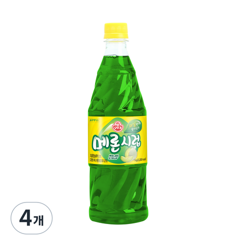 [오뚜기] 음료베이스 시럽, 1kg, 4개