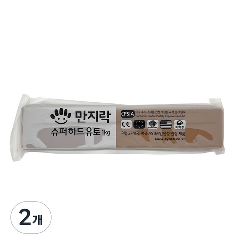 유토 - 이야코 NEW 만지락 슈퍼하드 유토 1kg, 2개