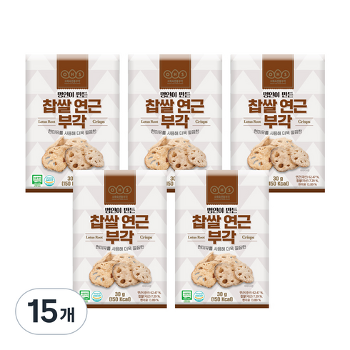 오희숙전통부각 찹쌀 연근 부각, 30g, 15개