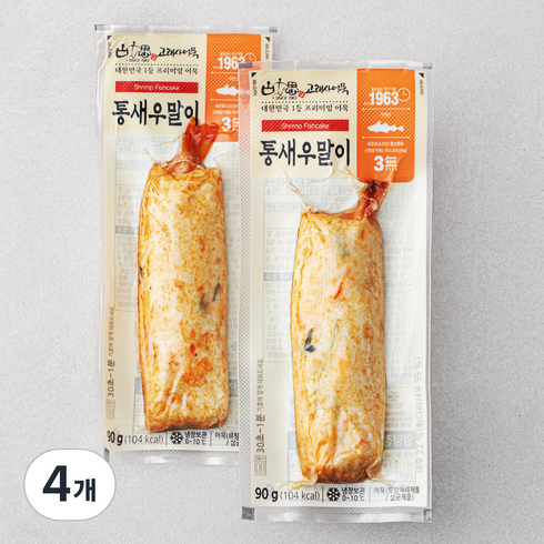 고래사어묵 통새우말이, 90g, 4개