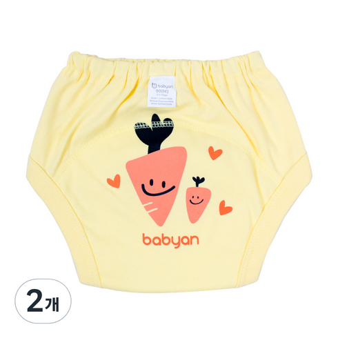 베이비앙 3중방수 배변훈련팬티, 당근, 2개