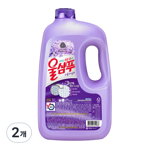 울샴푸 세제 퍼플라일락 본품, 3L, 2개