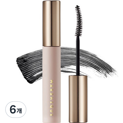 마르시끄 인리치드 워셔블 영양 마스카라 7g, 블랙, 6개