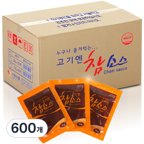 우리식품 고기엔 참소스, 20g, 600개