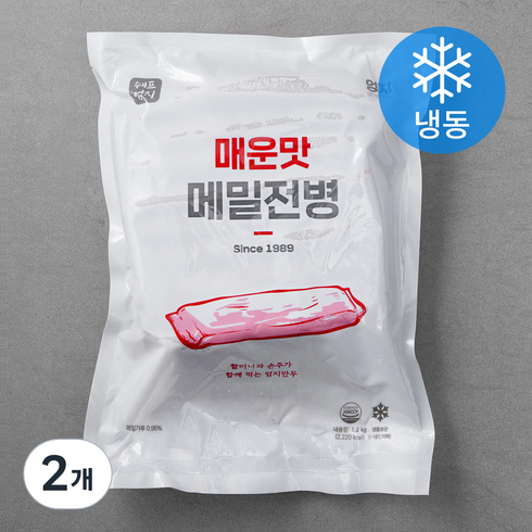 엄지식품 매운맛 메밀 전병 (냉동), 1.2kg, 2개