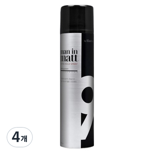 엘라스틴 맨인매트 엑스트라 홀드 헤어스프레이, 200ml, 4개