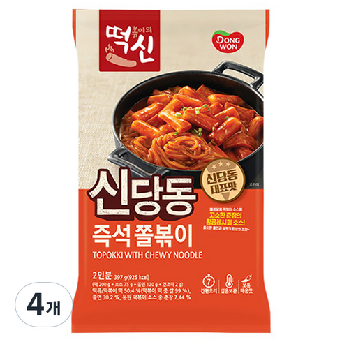 송은이떡볶이 - 떡볶이의 신 신당동 즉석 쫄볶이, 397g, 4개