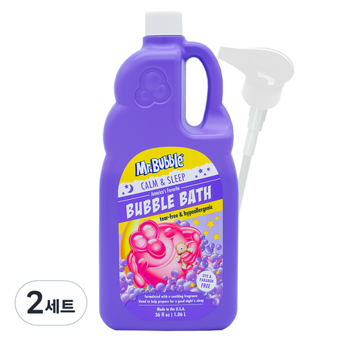 미스터버블 유아용 캄 앤 슬립 버블 바스 라벤더향 1060ml + 펌프, 2세트