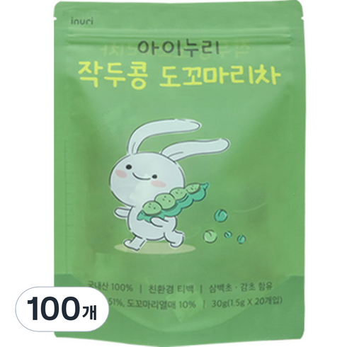 아이누리 작두콩 도꼬마리차 티백, 1.5g, 20개입, 5개