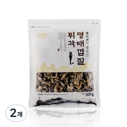 황태껍질부각 - 동일식품 콜라겐이 풍부한 명태껍질튀각, 300g, 2개